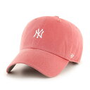 47ブランド キャップ ニューヨーク ヤンキース MLB BASE RUNNER SCRIPT CLEAN UP ISLAND RED 47BRAND NEW YORK YANKEES クリーンナップ アイランドレッド B-BSRNR17GWS-IRA 帽子 メンズ レディース 男女兼用 LOW PROFILE ロープロファイル 47キャップ