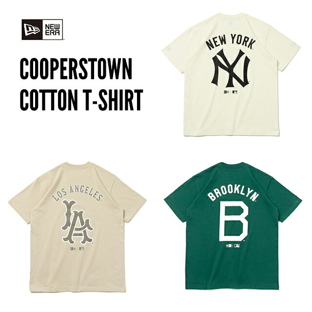 【あす楽 男女兼用】ニューエラ Tシャツ COOPERSTOWN COTTON T-SHIRT NEW ERA YANKEES ANGELS DODGERS 23_3_9NE