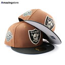 ニューエラ キャップ 59FIFTY ラスベガス レイダース NFL 50TH ANNIVERSARY HARVEST FITTED CAP BROWN NEW...