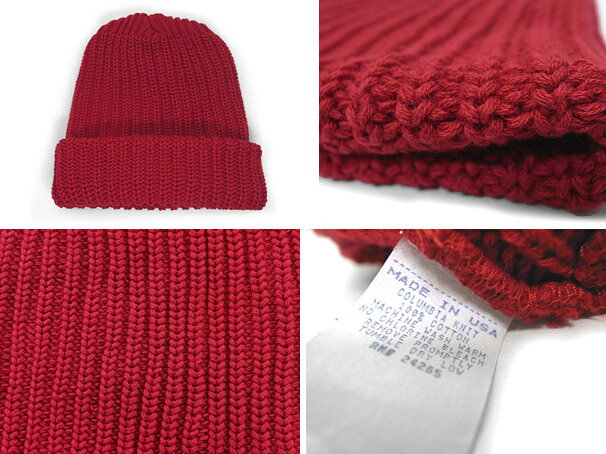 半額！COLUMBIA KNIT 【SOLID COTTON KNIT/RED】