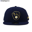 ニューエラ キャップ 9FIFTY スナップバック ミルウォーキー ブルワーズ MLB TEAM BASIC SNAPBACK CAP NAVY NEW ERA MILWAUKEE BREWERS 帽子 ネイビー NAVY 23_9RE_0913