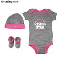 【あす楽 幼児用】ナイキ ロンパース 【NHN RISING STAR 3 PIECE INFANT SET/DK GREY HEATHER】 NIKE チャイルド CHILD TODDER トダー ベイビー BABY ベビー ダークグレーヘザー [/GREY 22_3_4NIKE]