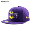 ニューエラ 59FIFTY ロサンゼルス レイカーズ 【NBA TEAM-BASIC FITTED CAP/PURPLE】 NEW ERA LOS ANGELE...