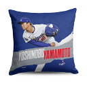 山本由伸モデル 海外取寄 クッション ロサンゼルス ドジャース MLB PRINTED THROW PILLOW ROYAL BLUE THE NORTHWES...
