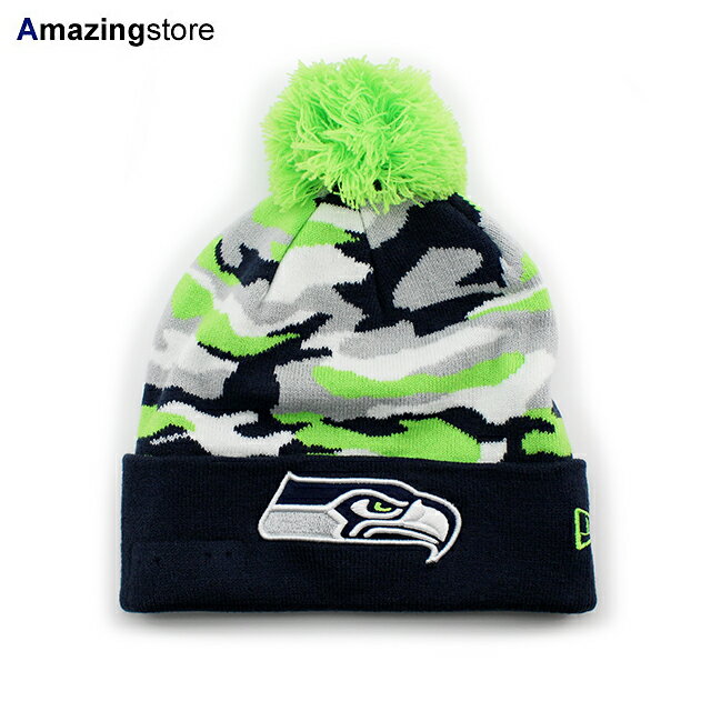 ニューエラ ニットキャップ ビーニー シアトル シーホークス NFL CAMO CAPTIVATE KNIT CAP BEANIE CAMO NEW ERA SEATTLE SEAHAWKS /26_2 第60回スーパーボウル SUPER BOWL LX