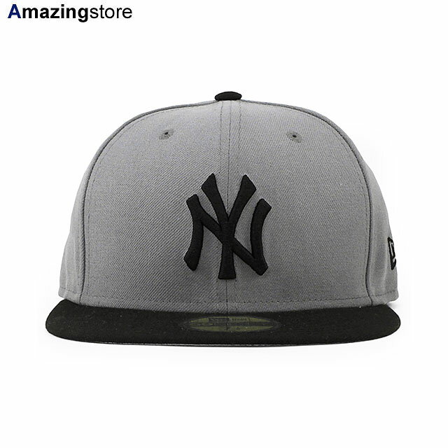 ニューエラ キャップ 59FIFTY ニューヨーク ヤンキース MLB 2T TEAM BASIC FITTED CAP GREY BLACK NEW ERA NEW YORK YANKEES 帽子 グレー ブラック メンズ レディース /GREY BIG_SIZE 24_4RE_0418