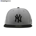 ニューエラ キャップ 59FIFTY ニューヨーク ヤンキース MLB 2T TEAM BASIC FITTED CAP GREY BLACK NEW ERA ...