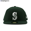 あす楽 ニューエラ キャップ 59FIFTY シアトル マリナーズ MLB TEAM BASIC FITTED CAP DARK GREEN NEW ERA SEATTLE MARINERS 帽子 グリーン /GRN 23_9RE_0907
