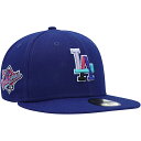 j[G 59FIFTY T[X hW[X MLB 1988 WORLD SERIES POLAR LIGHTS SIDE-PATCH LAVENDER BOTTOM FITTED CAP ROYAL BLUE NEW ERA LOS ANGELES DODGERS 24_1