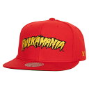 ハルク ホーガンモデル 海外取寄 ミッチェル ネス WWE HULKMANIA SNAPBACK CAP RED MITCHELL NESS スナップバックキャップ レッド 24_1_ RAW SMACKDOWN プロレス