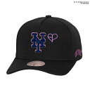 ミッチェル&ネス×ブラックピンク 海外取寄 ニューヨーク メッツ PRO CROWN SNAPBACK CAP BLACK LIMITED EDITION MI...