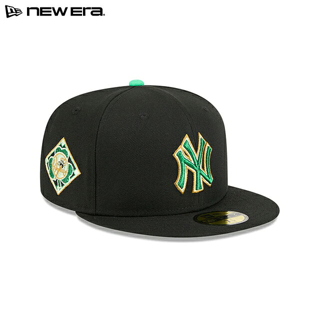 ニューエラ キャップ 59FIFTY ニューヨーク ヤンキース MLB ST PATRICKS DAY FITTED CAP BLACK NEW ERA NEW YORK YANKEES / Saint Patrick’s Day セント パトリックス デー 聖パトリックの祝日 GREEN グリーン