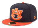 【全15チーム以上】NEW ERA AUBURN TIGERS 【NCAA 2T HEATHERED-HUGE LOGO/NAVY-ORG】 ニューエラ オーバ...