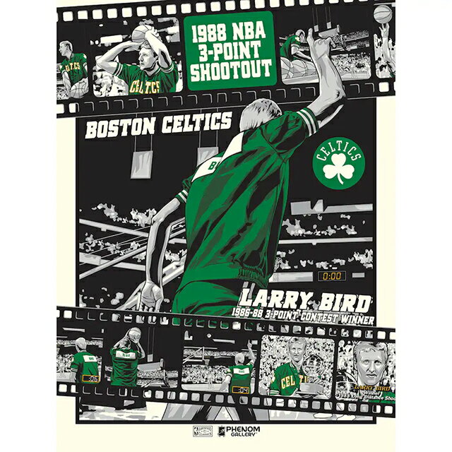 【代引不可】NBA ボストン セルティックス ポスター【LARRY BIRD LEGENDARY FRAMED SERIGRAPH LIMITED ..