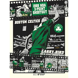 【代引不可】NBA ボストン セルティックス ポスター【LARRY BIRD LEGENDARY FRAMED SERIGRAPH LIMITED EDITION POSTER】BOSTON CELTICS ラリー バード 1988 NBA ALL-STAR [21_2_1 PRINT ARTWORK]