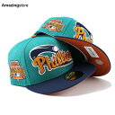 ニューエラ キャップ 59FIFTY フィラデルフィア フィリーズ MLB 1996 ALL STAR GAME RUST BOTTOM FITTED CAP TEAL NEW ERA PHILADELPHIA PHILLIES ティール ラスト /MINT COLOR_BOTTOM 23_12NE