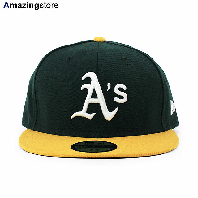 あす楽 ニューエラ キャップ 59FIFTY オークランド アスレチックス MLB ON FIELD AUTHENTIC HOME FITTED CAP GREEN GOLD NEW ERA OAKLAND ATHLETICS 13554985 グリーン ゴールド /GRN BIG_SIZE 23_9RE_0907