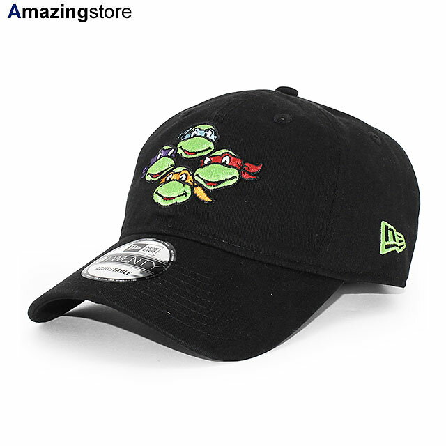 ニューエラ キャップ 9TWENTY ストラップバック ティーンエイジ ミュータント ニンジャ タートルズ FACES STRAPBACK CAP BLACK NEW ERA TEENAGE MUTANT NINJA TURTLES 帽子 メンズ レディース 男女兼用 ブラック /BLK 24_4RE_0426