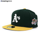 ニューエラ キャップ 59FIFTY オークランド アスレチックス MLB 1989 BATTLE OF THE BAY WORLD SERIES HOME FITTED CAP GREEN-GOLD NEW ERA OAKLAND ATHLETICS 帽子 メンズ レディース 男女兼用 グリーン ゴールド /GRN BIG_SIZE 24_2RE_2_26