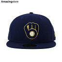 ニューエラ 59FIFTY ミルウォーキー ブルワーズ 【MLB ON-FIELD AUTHENTIC HOME FITTED CAP/NAVY】 NEW ER...