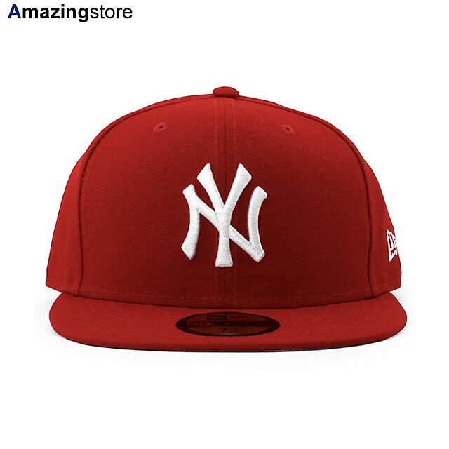 ニューエラ キャップ 59FIFTY ニューヨーク ヤンキース MLB TEAM BASIC FITTED CAP RED WHITE NEW ERA NEW YORK YANKEES 帽子 メンズ レディース 男女兼用 レッド BIG_SIZE 24_4RE_0418