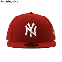 ニューエラ キャップ 59FIFTY ニューヨーク ヤンキース MLB TEAM BASIC FITTED CAP RED WHITE NEW ERA NEW YORK YANKEES 帽子 メンズ レディース 男女兼用 レッド BIG_SIZE 24_4RE_0418