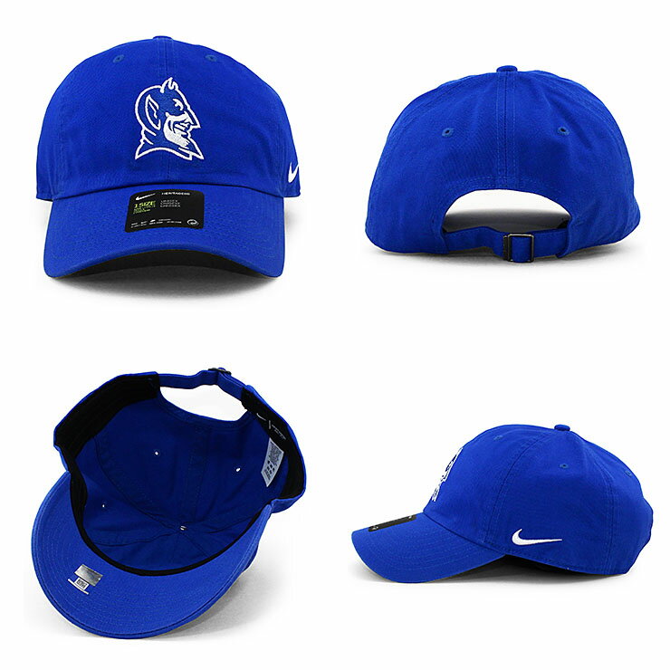 【男女兼用 あす楽】ナイキ デューク ブルーデビルズ 【NCAA HERITAGE 86 LOGO STRAPBACK CAP H86/RYL BLUE】 NIKE DUKE BLUE DEVILS ブルー [22_3RE_0330]