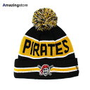 ニューエラ ニット ビーニー ピッツバーグ パイレーツ 【MLB THE-COACH POM KNIT BEANIE CAP/BLACK-GOLD】 NEW ERA PITTSBURGH PIRATES ALTERNATE LOGO 帽子 ニットキャップ [22_2DEAD+STOCK]