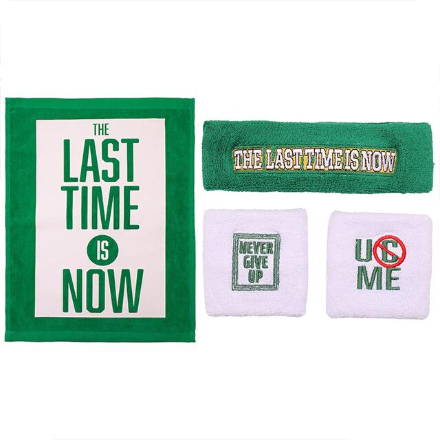 ジョン シナモデル 海外取寄 WWE AUTHENTIC FAREWELL TOUR 2025 BOSTON SWEATBAND TOWEL GREEN JOHN CE..