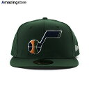ニューエラ キャップ 59FIFTY ユタ ジャズ NBA TEAM BASIC FITTED CAP GREEN NEW ERA UTAH JAZZ 帽子 メ...