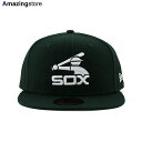 ニューエラ キャップ 59FIFTY シカゴ ホワイトソックス MLB TEAM BASIC FITTED CAP DARK GREEN NEW ERA CHI...