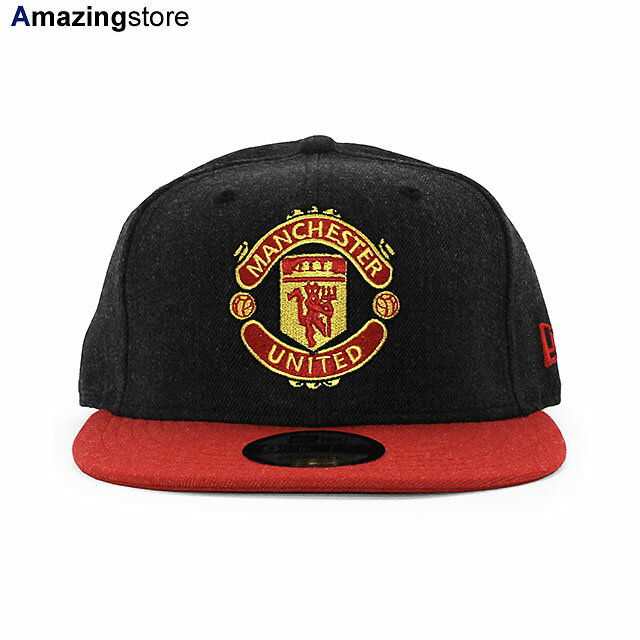 ニューエラ キャップ 9FIFTY スナップバック マンチェスター ユナイテッド FC PREMIER LEAGUE SNAPBACK CAP HEATHER BLACK RED NEW ERA MANCHESTER UNITED FC 帽子 メンズ レディース 男女兼用 ブラック /BLK 24_3_3NE