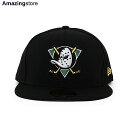 ニューエラ キャップ 59FIFTY アナハイム ダックス NHL TEAM BASIC FITTED CAP BLACK NEW ERA ANAHEIM DU...