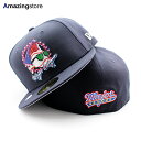 ニューエラ 59FIFTY 映画 メジャーリーグ NEON FITTED CAP NAVY NEW ERA MAJOR LEAGUE クリーブランド インディア...