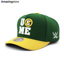 ジョン シナモデル ミッチェル&ネス WWE キャップ スナップバック STATEMENT PRO SNAPBACK CAP GREEN MITCHELL&NE...
