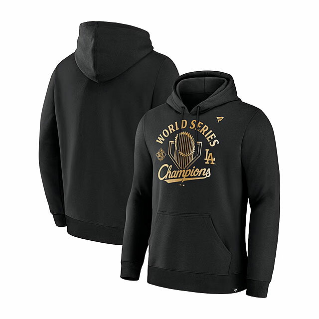 2025 ワールドシリーズチャンピオン ロッカールーム パレードモデル 海外取寄 プルオーバーフーディー ロサンゼルス ドジャース MLB 2025 WORLD SERIES CHAMPIONS LOCKER ROOM PARADE HOODIE BLACK FANATICS BRAND LOS ANGELES DODGERS ブラック メンズ レディース 2025MLBWSのサムネイル
