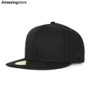 ニューエラ キャップ 59FIFTY BLANK BASIC FITTED CAP BLACK BLACK FLAG NEW ERA 14525235 帽子 メ...