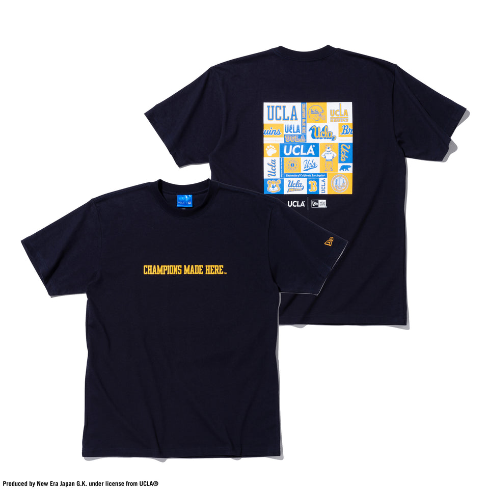 【あす楽 男女兼用】ニューエラ Tシャツ UCLA ブルーインズ【MIX LOGO LOGO COTTON T-SHIRT/NAVY】NEW ERA UCLA BRUINS [23_2_9NE]