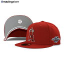 ニューエラ キャップ 59FIFTY ロサンゼルス エンゼルス MLB 2002 WORLD SERIES HOME FITTED CAP RED NEW ERA LOS ANGELES ANGELS レッド グレー 23_2_ 23_3_1NE COLOR_BOTTOM ワールドシリーズ