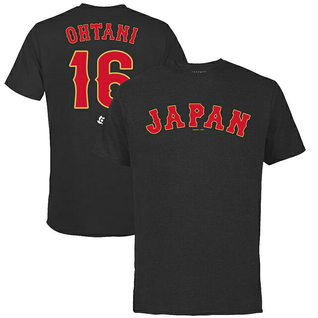 大谷翔平モデル WBC 日本 2023 WORLD BASEBALL CLASSIC Tシャツ PLAYER NAME NUMBER T-SHIRT BLACK JAPAN SHOHEI OHTANI ブラック /BLK ワールドベースボールクラシック レジェンズ LEGENDS 23_4RE_0426