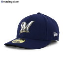 ニューエラ キャップ 59FIFTY ミルウォーキー ブルワーズ MLB ON-FIELD AUTHENTIC GAME LC LOW-CROWN FITTED CAP LP NAVY NEW ERA MILWAUKEE BREWERS ネイビー /NAVY 24_2RE_2_21