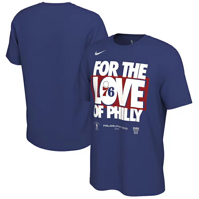 CO iCL TVc tBftBA 76ERS 2023 NBA PLAYOFFS MANTRA T-SHIRT ROYAL BLUE PHILADELPHIA [23_4_ v[It C[X^Jt@X]