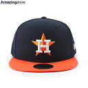 ニューエラ キャップ 59FIFTY ヒューストン アストロズ MLB ON-FIELD AUTHENTIC ROAD FITTED CAP NAVY ORAN...