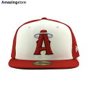 ニューエラキャップ 59FIFTY ロサンゼルス エンゼルス MLB CITY CONNECT FITTED CAP RED BEIGE NEW ERA LOS ANGELES ANGELS a60231700 帽子 メンズ レディース 男女兼用 レッド ベージュ /RED 24_1RE_1_12