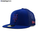 あす楽 ニューエラ キャップ 59FIFTY ニューヨーク メッツ MLB BATTING PRACTICE BP TRUCKER FITTED CAP ROYAL BLUE NEW ERA NEW YORK METS ブルー 帽子 キャップ 練習用 オーセンティック ON-FIELD メッシュキャップ /RYL 23_8RE_0829