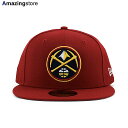 ニューエラ キャップ 59FIFTY デンバー ナゲッツ NBA TEAM BASIC GREY BOTTOM FITTED CAP PINOT RED NEW...