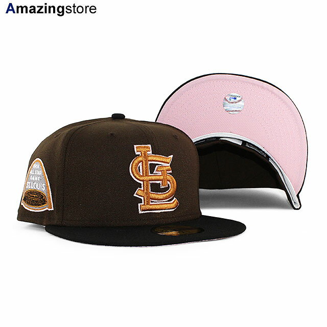 楽天Amazingstoreあす楽 ニューエラ キャップ 59FIFTY セントルイス カージナルス MLB 1966 ALL STAR GAME PINK BOTTOM FITTED CAP BROWN BLACK NEW ERA ST.LOUIS CARDINALS ブラウン ブラック /BRN COLOR_BOTTOM 23_6_3NE