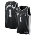 海外取寄 ビクター ウェンバンヤマモデル ナイキ レプリカユニフォーム サンアントニオ スパーズ 2023 NBA DRAFT FIRST ROUND PICK WINGMAN JERSEY BLACK SAN ANTONIO SPURS ROAD AWAY 23_6 ドラフト