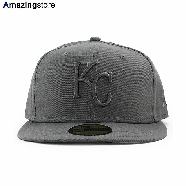 あす楽 ニューエラ キャップ 59FIFTY カンザスシティ ロイヤルズ MLB TEAM BASIC FITTED CAP GREYOUT NEW ERA KANSAS CITY ROYALS 帽子 グレー /GREY 23_7_1NE