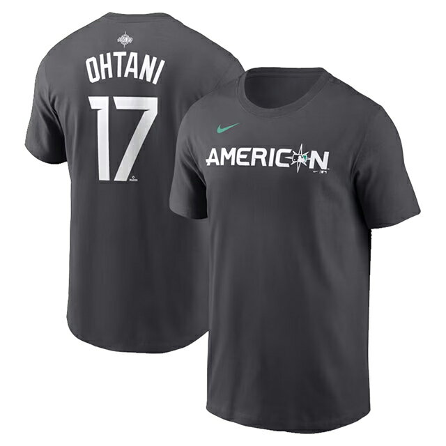 海外取寄 大谷翔平モデル NIKE オールスターTシャツ 2023MLB ALL-STAR GAME NAME&NUMBER T-SHIRT ANTHRACITE ナイキ ロサンゼルス エンゼルス LOS ANGELES ANGELS 23_7_AMERICAN LEAGUE